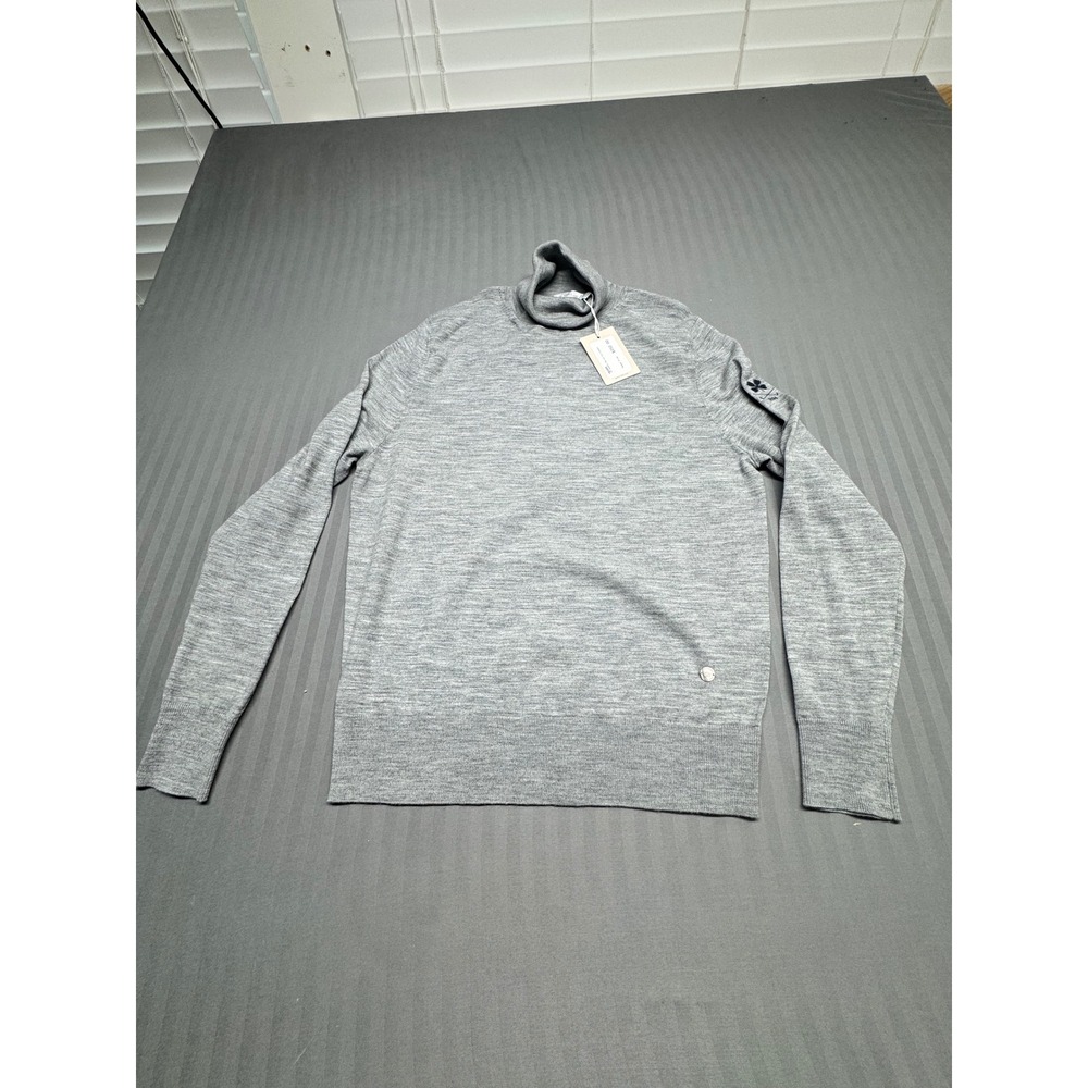 Peter Millar Womens Merino Turtleneck Gray Heather Knit Sweater Y62005 NWT S